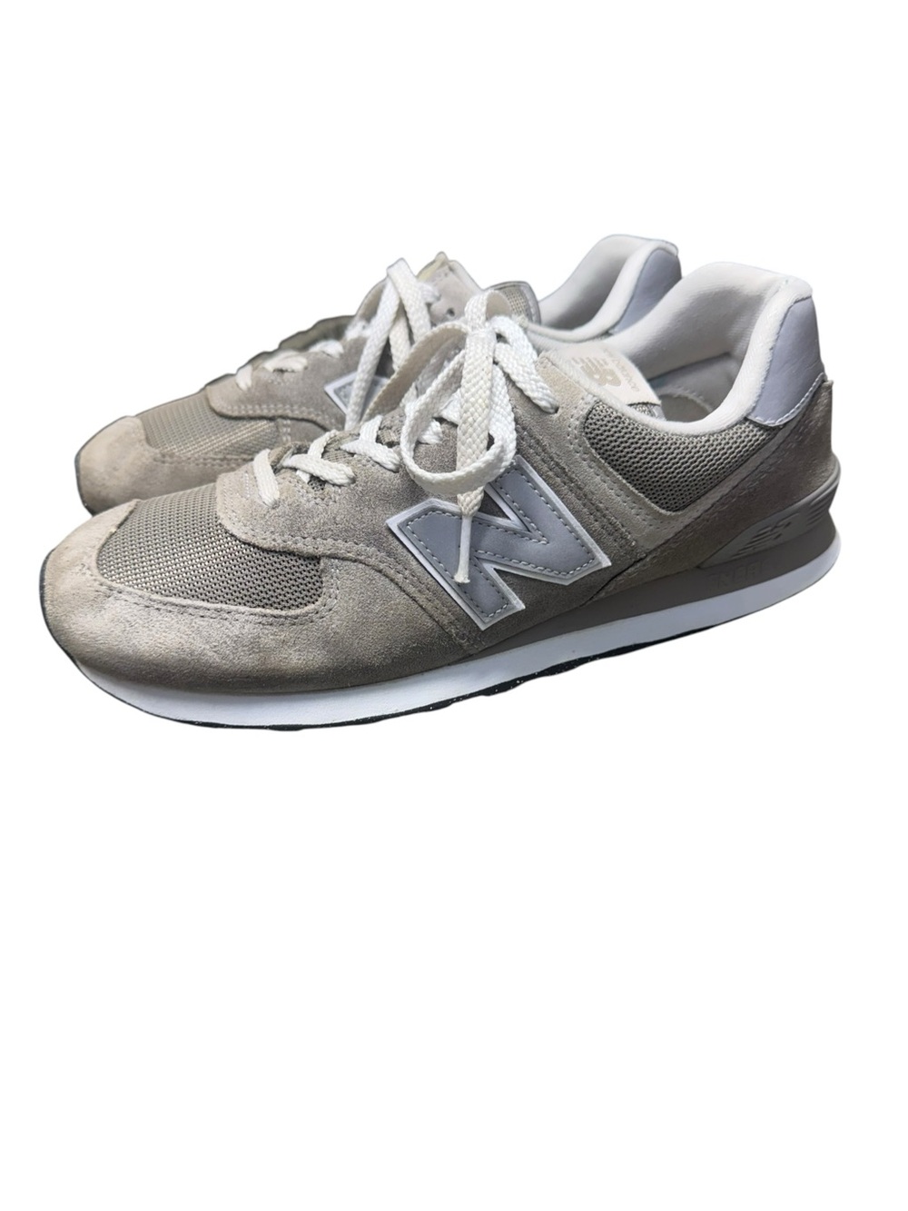 New Balance 574 Men’s Light Gray Suede & Mesh Runners‎